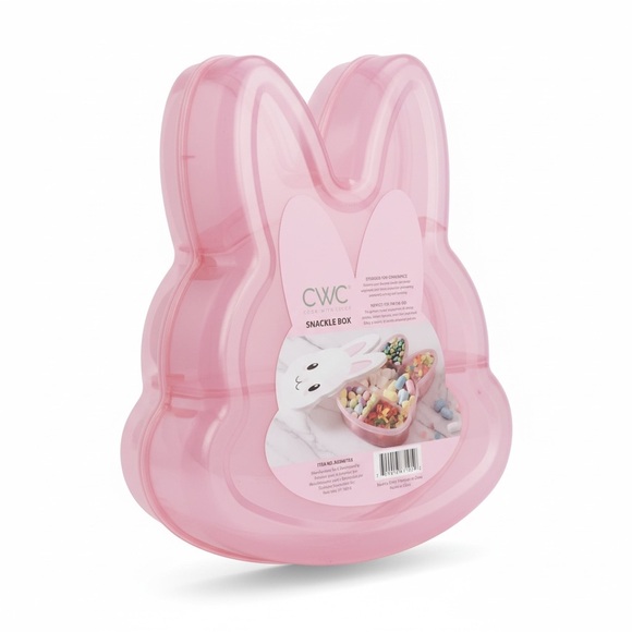 Pink Bunny Snackle Box by Cook with Color, 6 compartments convenience on the go - Picture 4 of 6